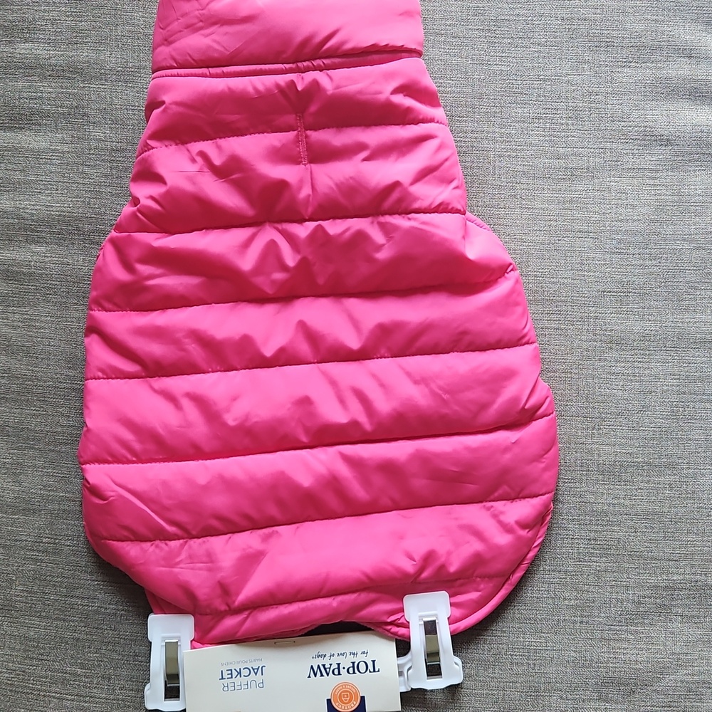 Top Paw Hot Pink Puffer Jacket For Dog Sz M